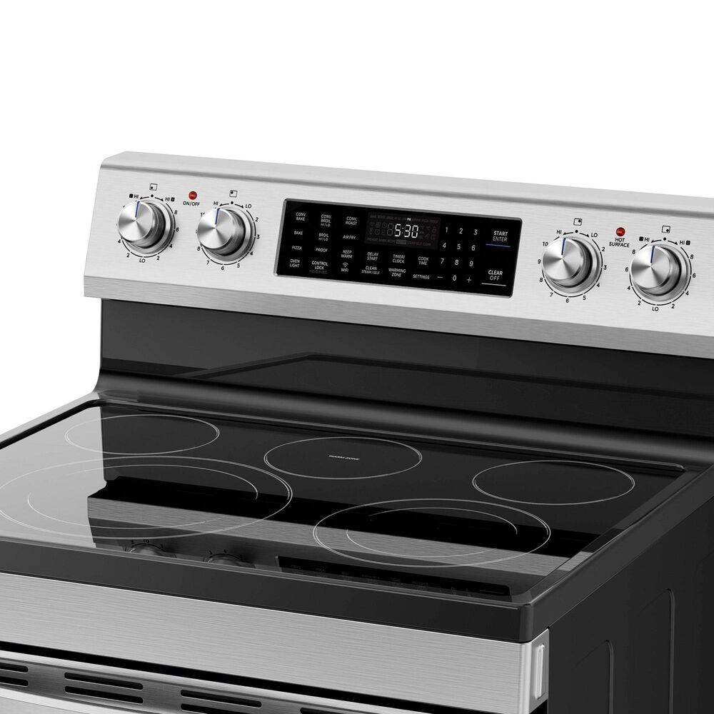 Midea 30" Freestanding Electric Range with 5 Burners and Air Fry in Stainless Steel, , large