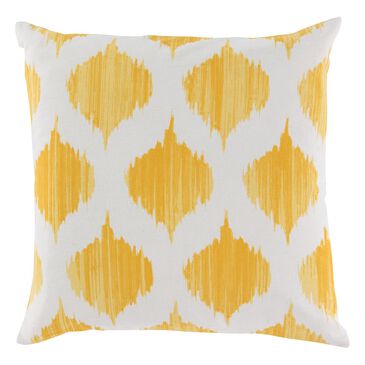 Surya Ogee 18" x 18" Ikat Polyester Fill Pillow in Sunflower and Ivory, , large