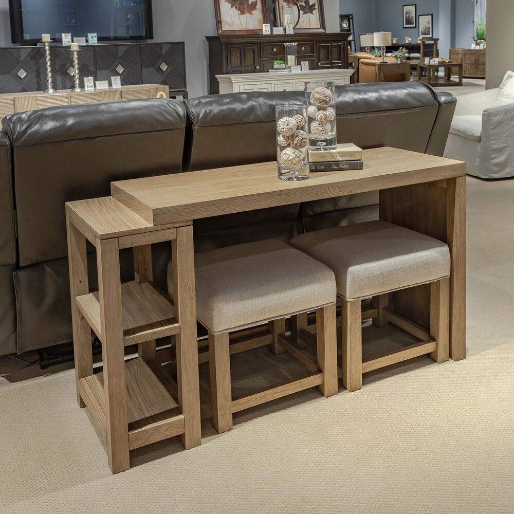 Belle Furnishings Corso Upholstered Console Stool in Natural, , large