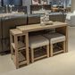 Belle Furnishings Corso Upholstered Console Stool in Natural, , large