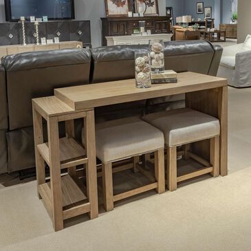Belle Furnishings Corso Upholstered Console Stool in Natural, , large