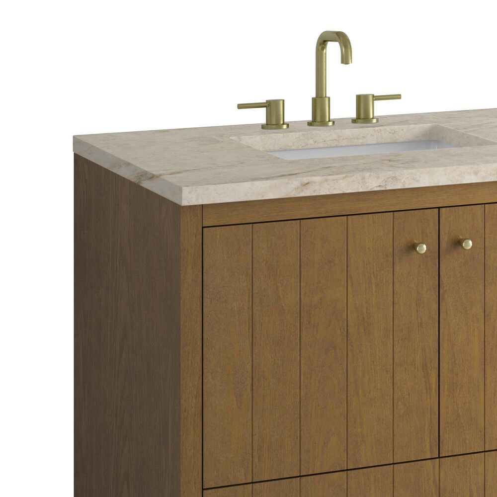 James Martin Hudson 36" Single Bathroom Vanity in Honey Oak with 3 cm Tajnar Eclos Top and Rectangular Sink, , large