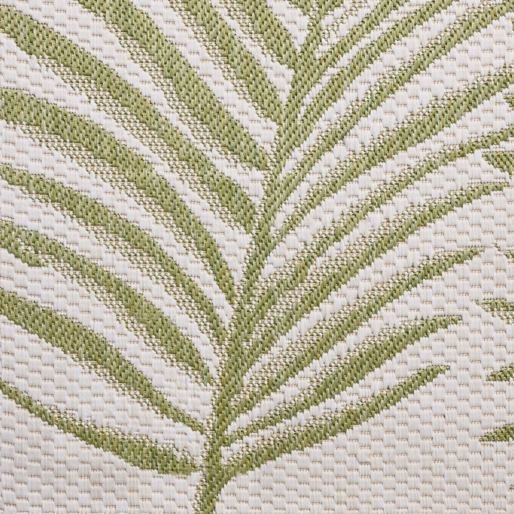 Loloi Easton Ivory and Green 6&#39;7&quot; x 9&#39;4&quot; Indoor/Outdoor Area Rug, , large