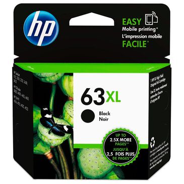 HP 63XL High Yield Black Original Ink Cartridge, , large