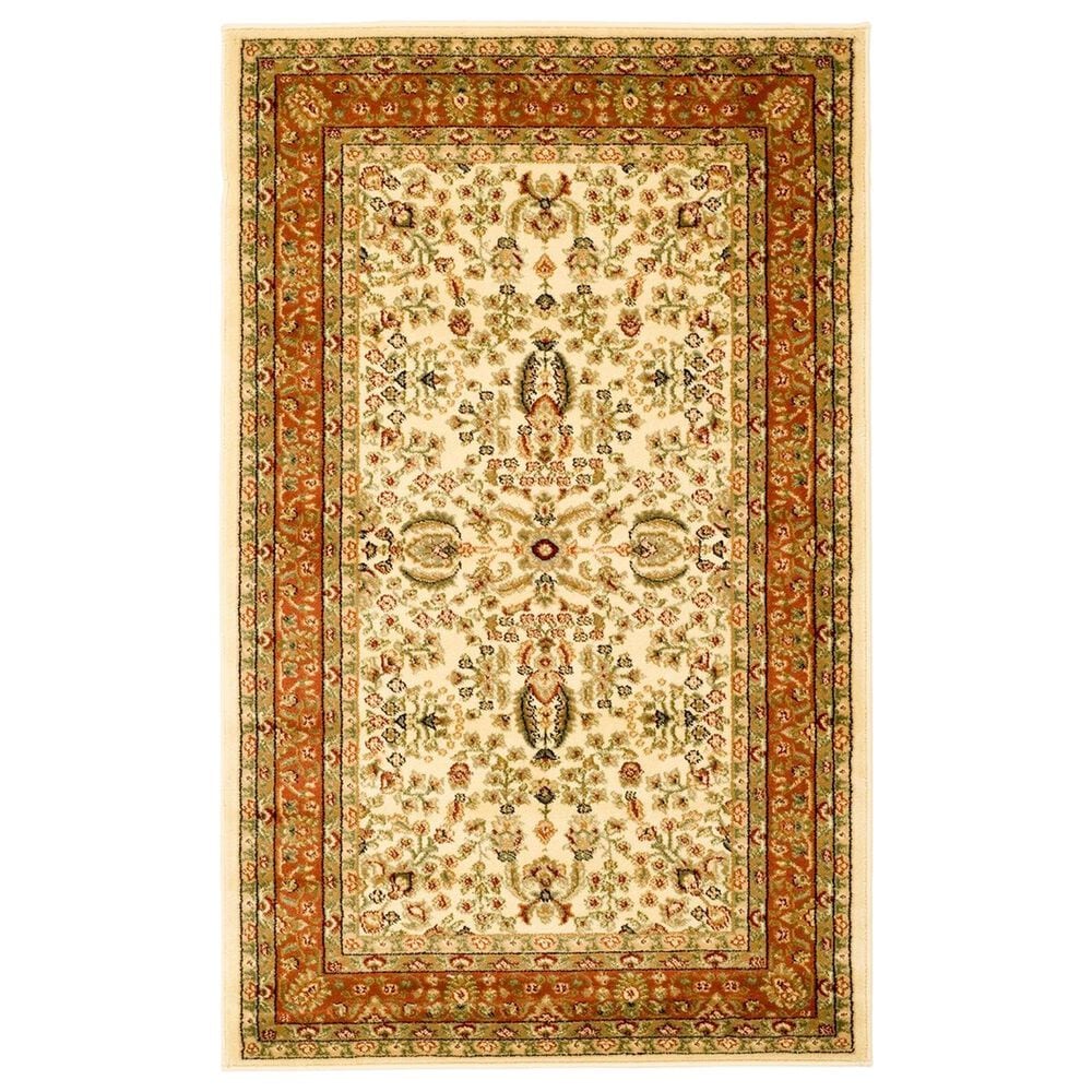 Safavieh Lyndhurst LNH214 3"3" x 5"3" Ivory and Rust Area Rug, , large