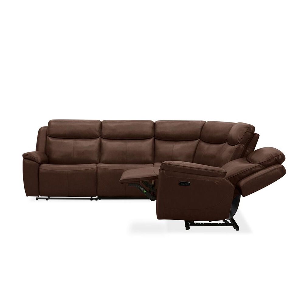Interlochen Everest P2 6-Piece Power Reclining L-Shaped Sectional in Durango Sienna, , large