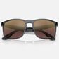 Ray-Ban Chromance Sunglasses with Purple Lenses in Polished Grey, , large