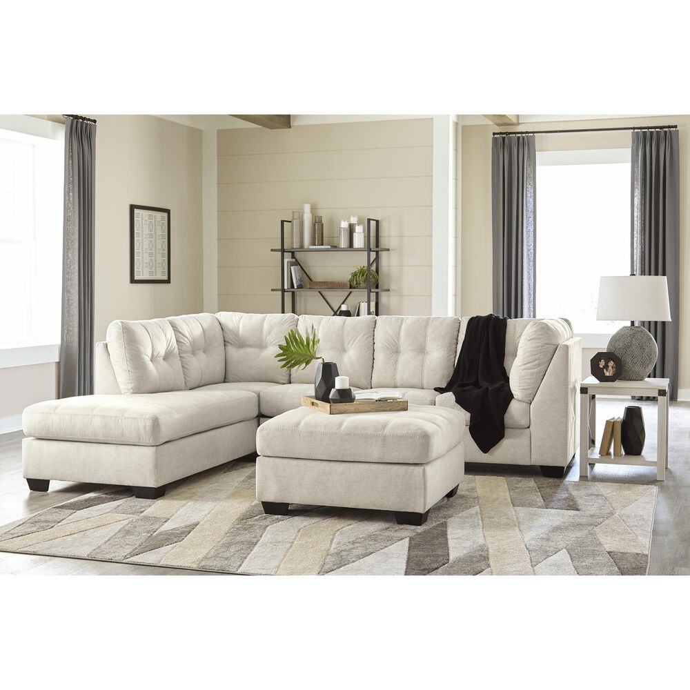 Ashley Falkirk Oversized Accent Ottoman in Parchment, , large