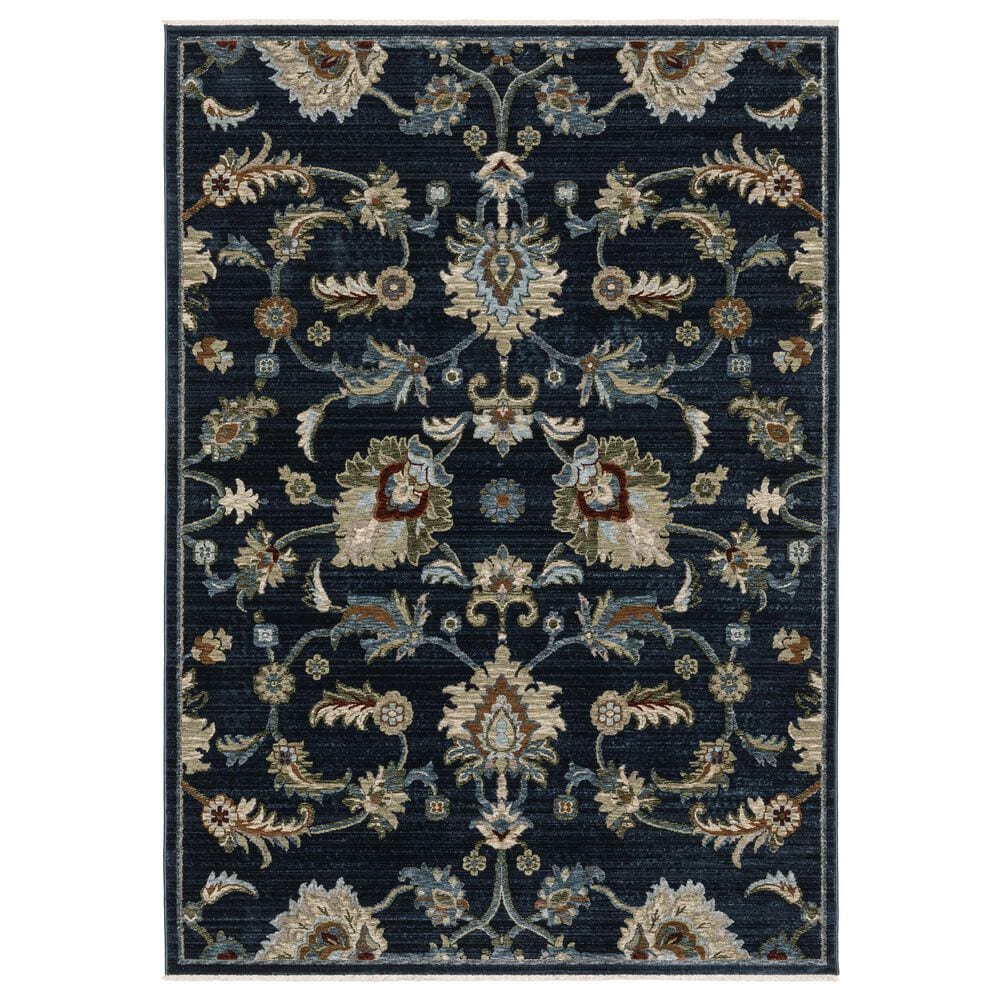 Oriental Weavers Capella Blue and Multicolor 7"10" x 10"10" Area Rug, , large