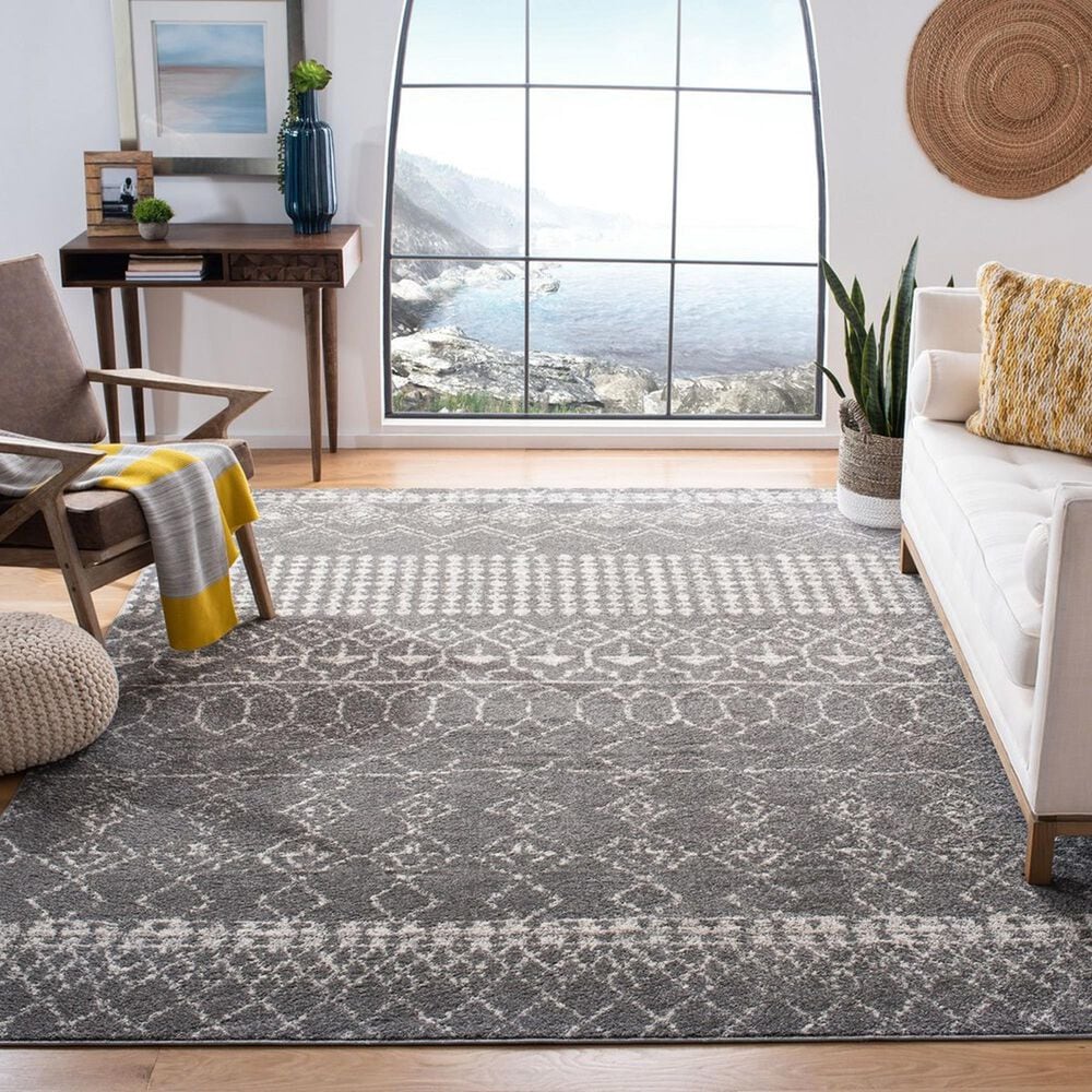 Safavieh Tulum Transitional 8&#39; x 10&#39; Grey and Ivory Area Rug, , large