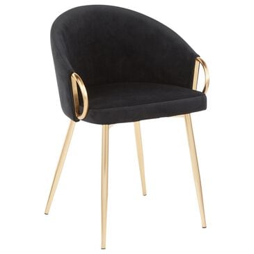 Lumisource Claire Chair in Black Velvet, , large