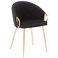 Lumisource Claire Chair in Black Velvet, , large