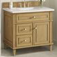 James Martin Vanities Lorelai 36" Single Vanity in Light Natural Oak with 3 cm Lime Delight Quartz Top, , large