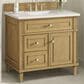 James Martin Vanities Lorelai 36" Single Vanity in Light Natural Oak with 3 cm Lime Delight Quartz Top, , large