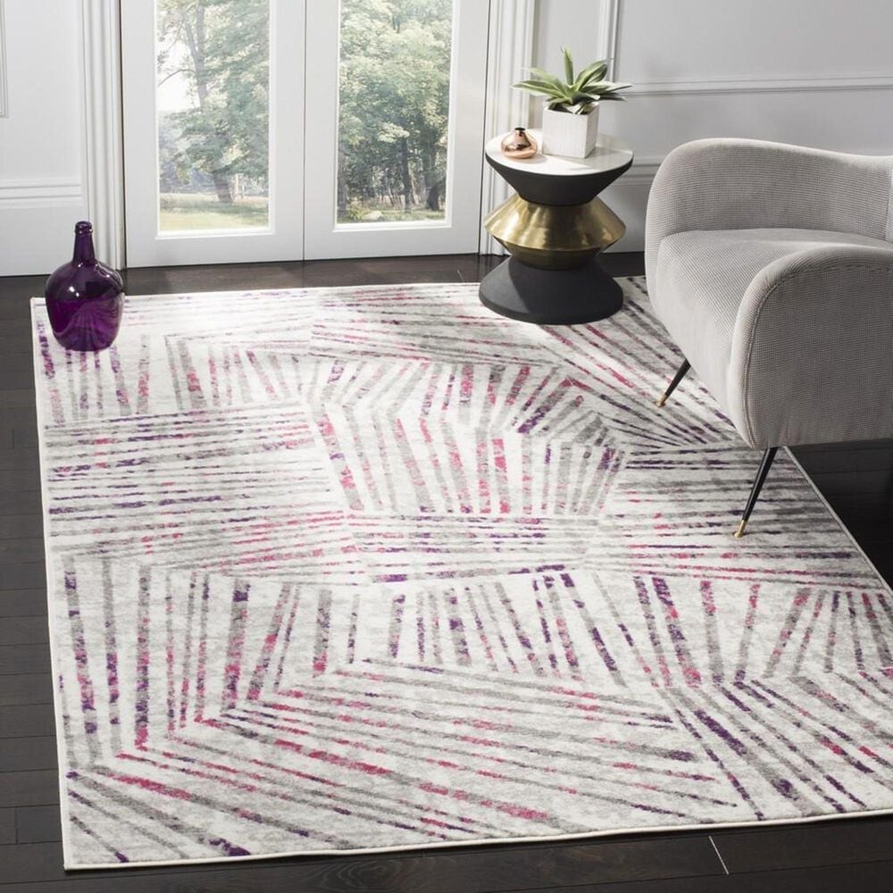 Safavieh Skyler SKY191P 4&#39; x 6&#39; Gray and Pink Area Rug, , large