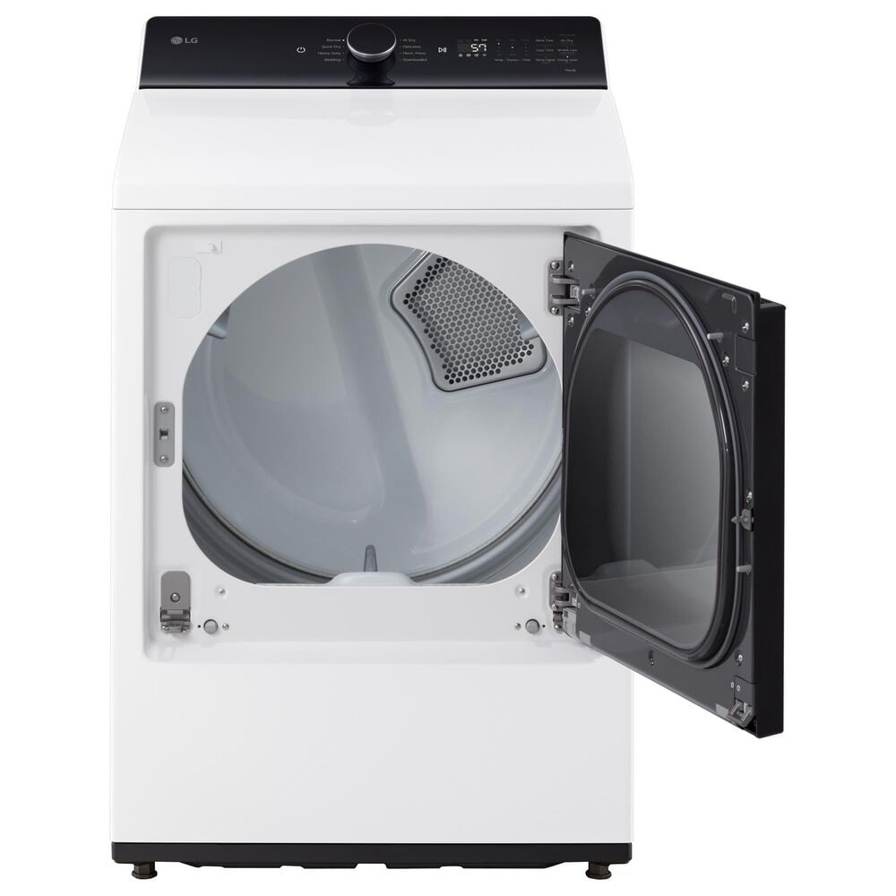 LG 7.3 Cu. Ft. Rear Control Gas Dryer with LG EasyLoad Door and AI Sensing in Alpine White, , large