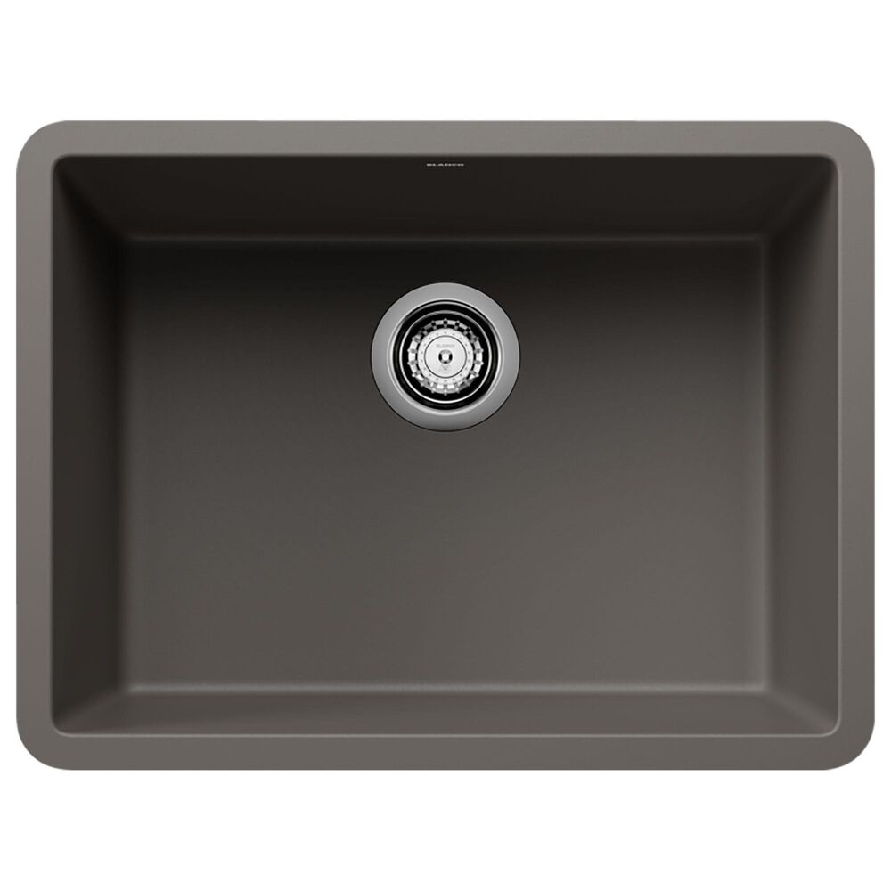 Blanco Precis 24" Single Bowl Kitchen Sink in Volcano Gray, , large