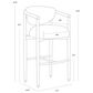 Club Collection By Sunpan Sigrid 30" Bar Stool in Light Oak, , large