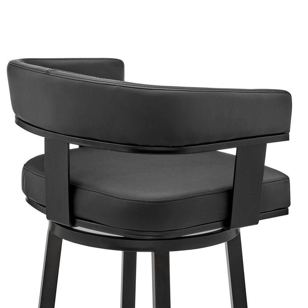 Armen Living Cohen 26&quot; Swivel Counter Stool in Black, , large