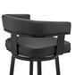 Armen Living Cohen 26" Swivel Counter Stool in Black, , large