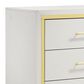 Pacific Landing Lucia 6-Drawer Dresser in White and Gold, , large