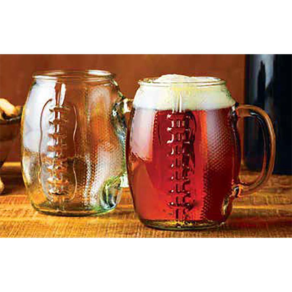 Home Essentials & Beyond 37 Oz Glass Football Mug Open Stock, , large