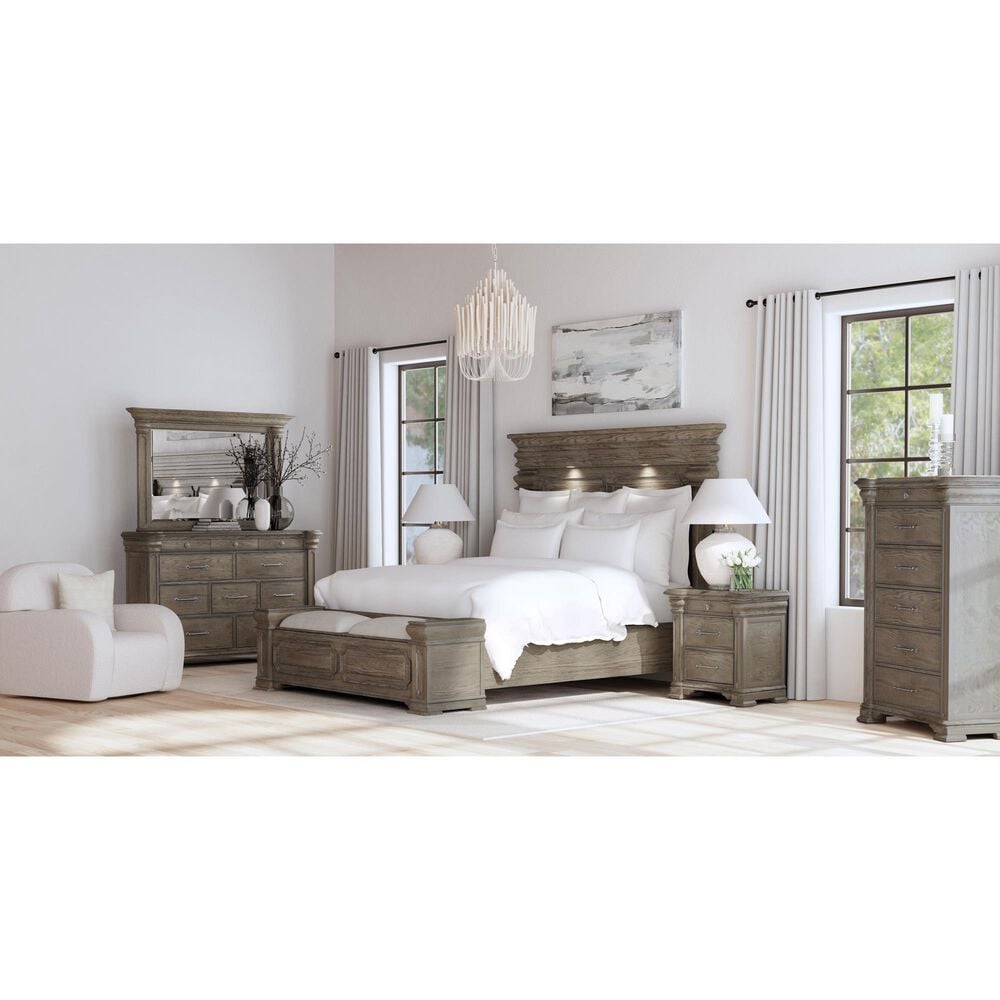 Mayberry Hill Kings Court 5 Piece King Storage Bedroom Set in Grey, , large
