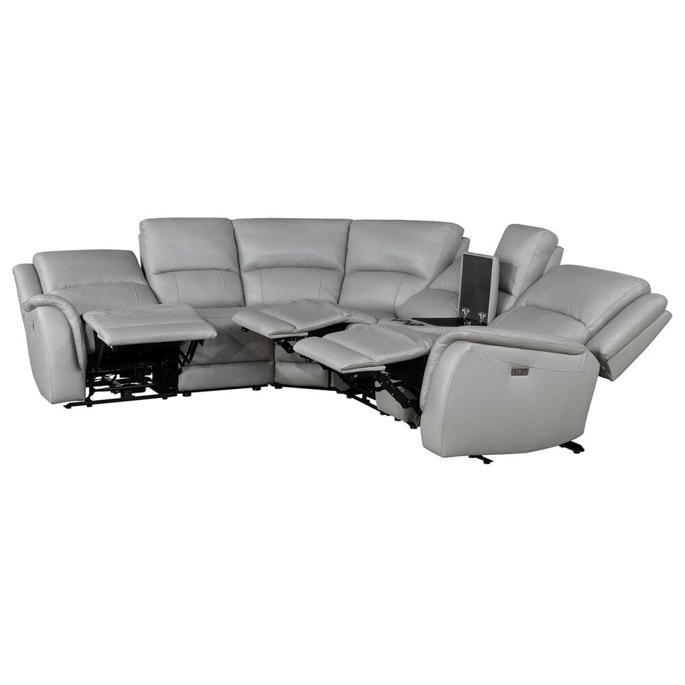 Steve Silver Alexandria 6-Piece Power Reclining Sectional in Stone, , large