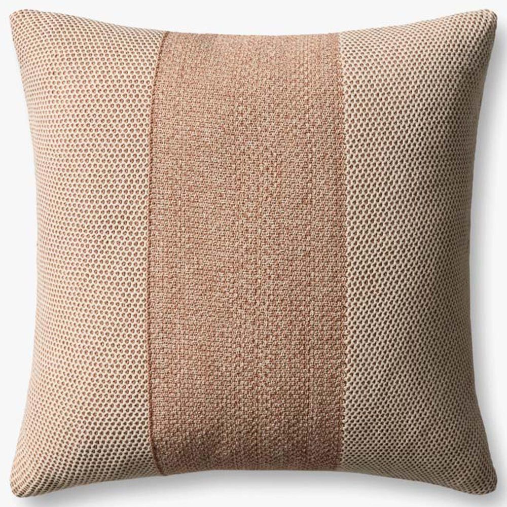 Loloi 22" Square Throw Pillow in Ivory, Spice and Beige, , large