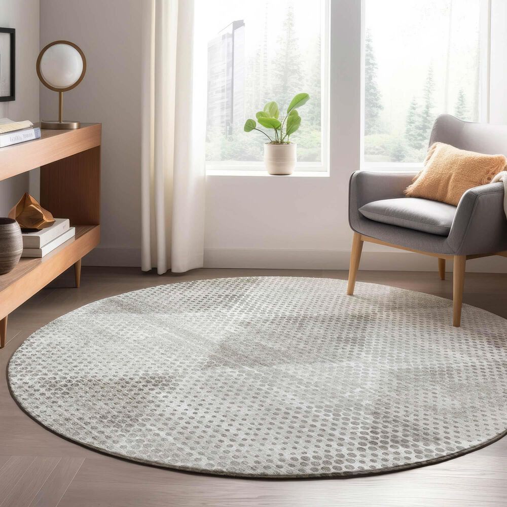Dalyn Rug Company Trevi TV4 8&#39; Round Gray Area Rug, , large