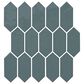 Dal-Tile Mythology Aura 2" x 5" Picket Undulated on 11.125" x 12.25" Ceramic Mosaic Sheet, , large