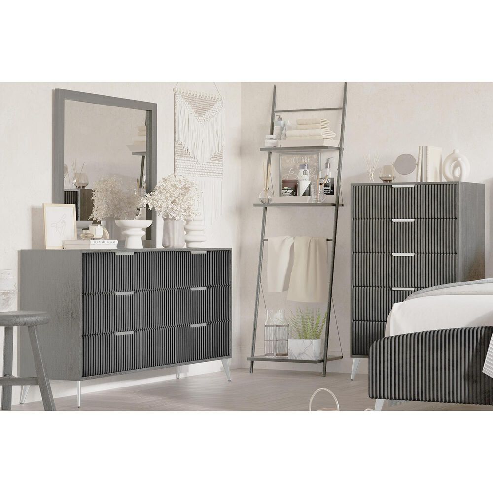 New Heritage Design Kailani 6-Drawer Dresser Only in Gray, , large
