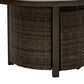 Ashley Monterey Point Round Fire Pit Table in Dark Brown, , large