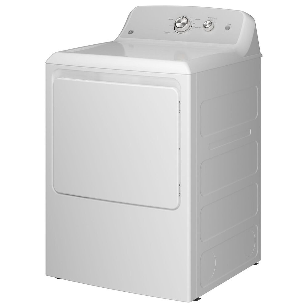 GE Appliances 7.2 Cu. Ft. Electric Dryer in White and Silver Matte, , large