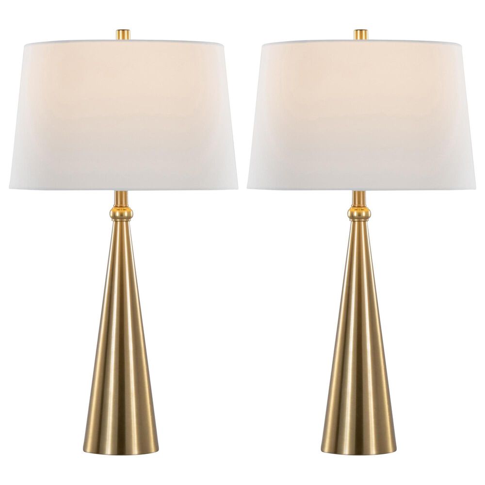 LumiSource Cone Metal Table Lamp in Gold (Set of 2), , large