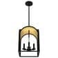 Hunter Dukestown 12" 4-Light Lantern Pendant in Natural Iron and Gold Leaf, , large