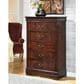 Ashley Alisdair 5-Drawer Chest in Reddish Brown, , large