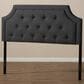 Baxton Studio Mars Full Panel Headboard in Dark Grey, , large