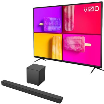 VIZIO 65" V-Series Class 4K LED UHD with HDR - Smart TV + 2.1 Channel Soundbar with Wireless Subwoofer in Black, , large