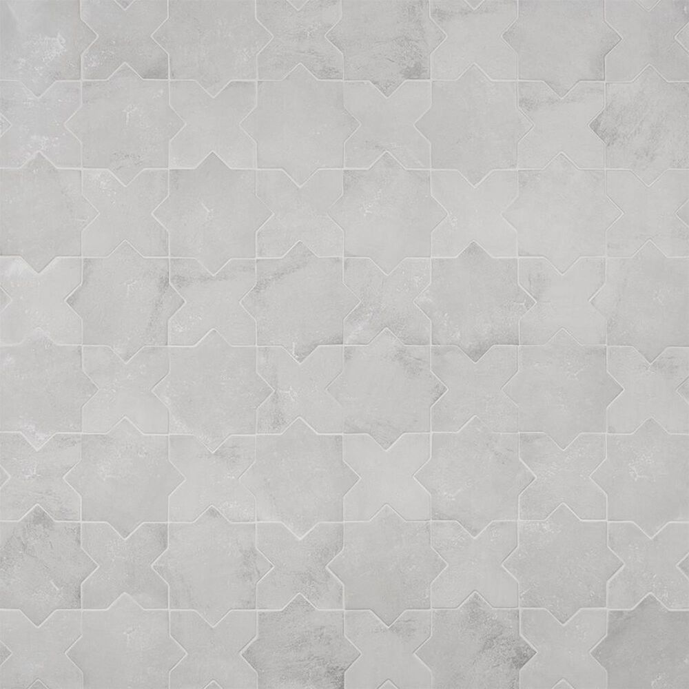 Soho Studio Malta Dove Gray Star and Cross 6" x 6" Porcelain Tile Kit, , large