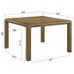 Crown Mark Cockrell Counter Height Extension Table in Antique Brown - Table with 1-18" Leaf, , large