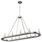 Hunter Saddlewood 10-Light Linear Chandelier in Brushed Nickel, , large