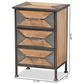 Baxton Studio Laurel 3-Drawer End Table in Whitewashed Oak Brown and Antique Grey, , large