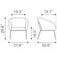 Zuo Modern Quinten Accent Chair in Vintage Brown and Gold, , large