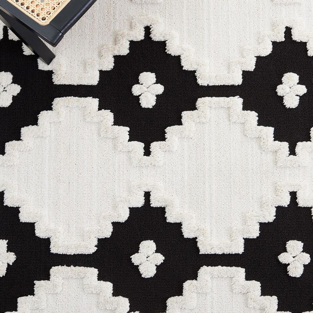Safavieh Marrakesh MRK532A 5&#39;3&quot; x 7&#39;6&quot; Ivory and Anthracite Area Rug, , large