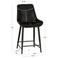 Linon Home Decor Elder 24" Counter Stool in Black, , large