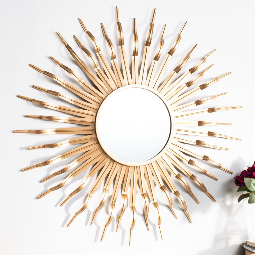 Safavieh Naya Sunburst Mirror in Gold, , large