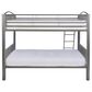 Linon Home Decor Heavy Full Over Full Bunk Bed in Pewter, , large