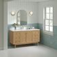 James Martin Vanities Laurent 60" Single Bathroom Vanity in Light Natural Oak with Single Hole 3 cm White Zeus Quartz Top and Rectangular Sink, , large