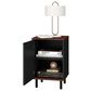 Dayton Mosholu 2 Shelf Nightstand in Black/Nut Brown, , large
